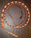 4ft 12 plait Natural and Saddle Tan Snake whip A